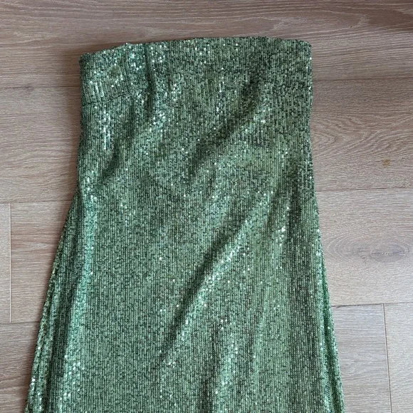 Anthropologie Mint Green Sequin Dress - Picture 2 of 5
